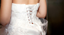 bride in seamless lingerie