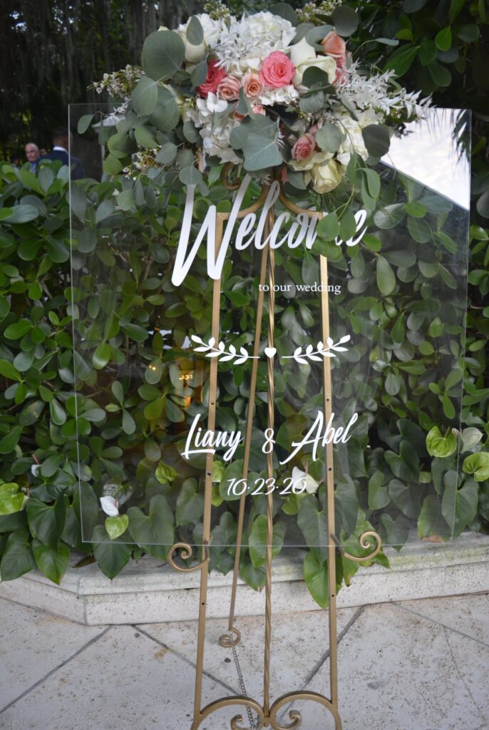 Wedding Welcome Sign | An Enchanting Miami Wedding | Real Weddings