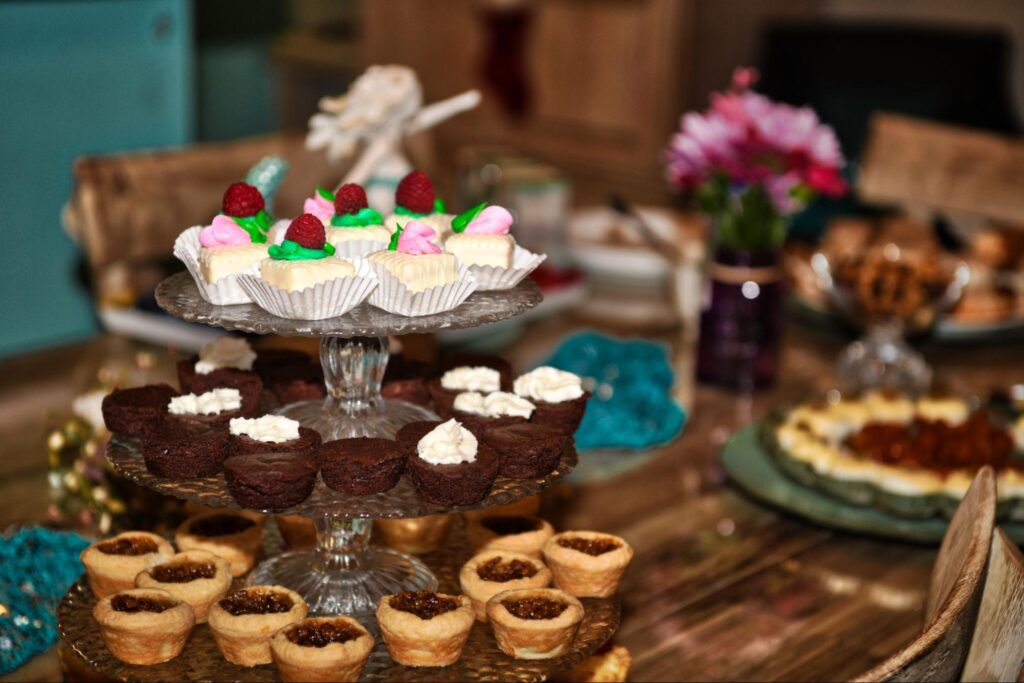 dessert table